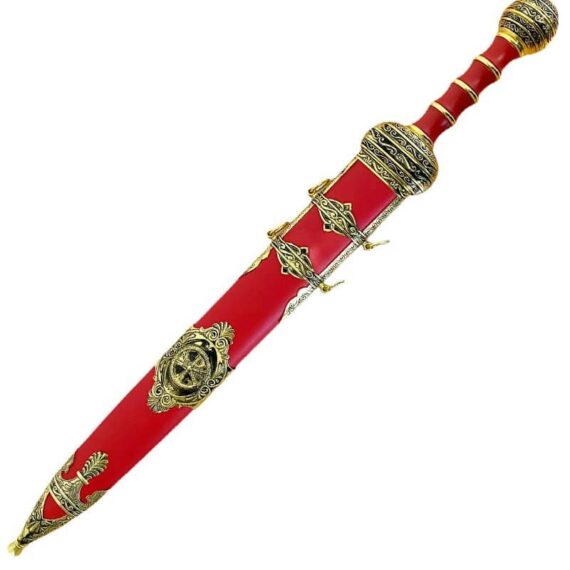 Glaive Spatha cavalerie romaine rouge