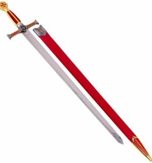 Epée courte des Templiers rouge