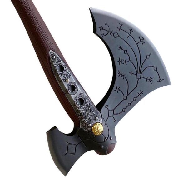 Hache Leviathan de Kratos God of War lame gravée